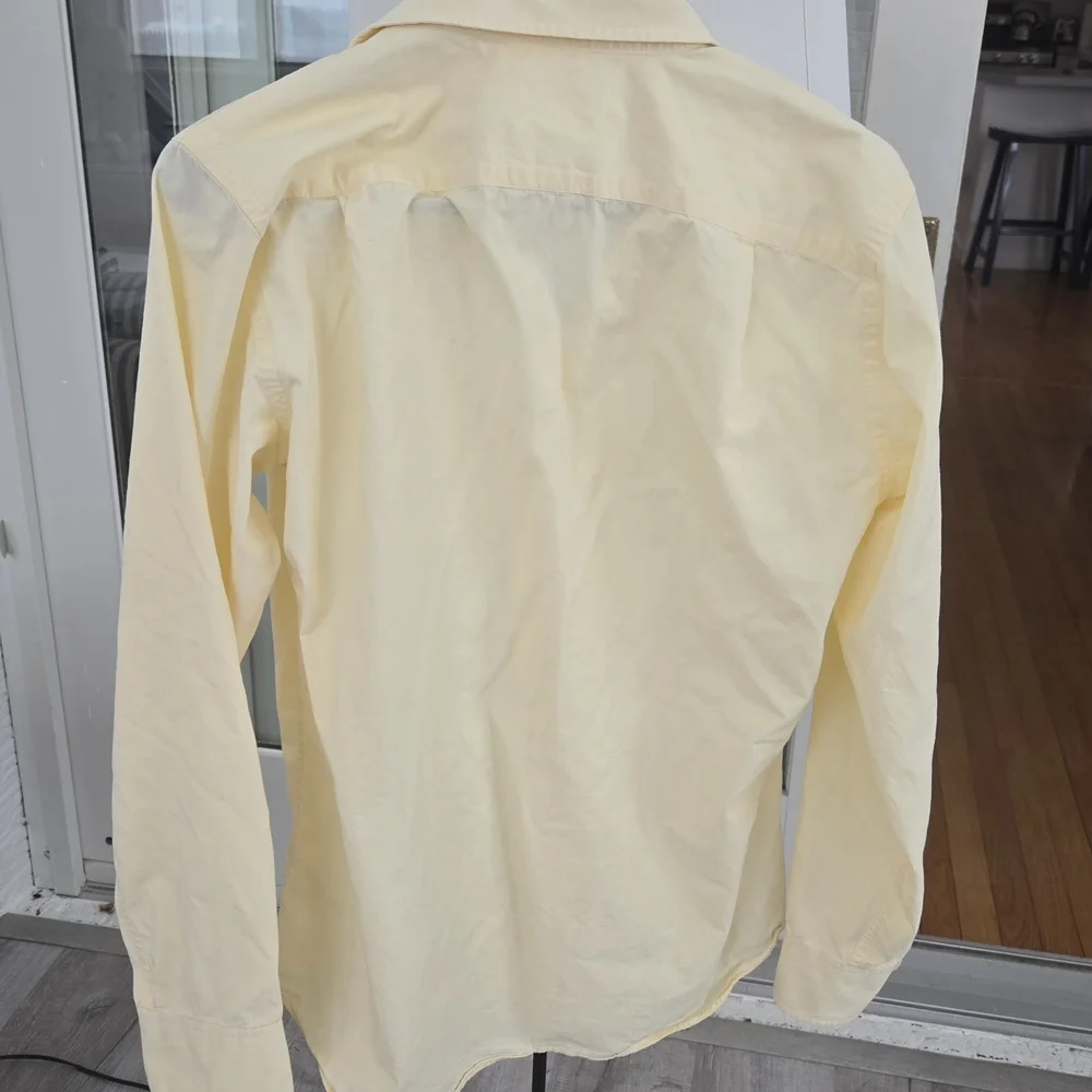 Men's J Crew Yellow Button-Up Shirt S